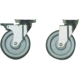 Set Van 4 Wielen, 2 Met Rem