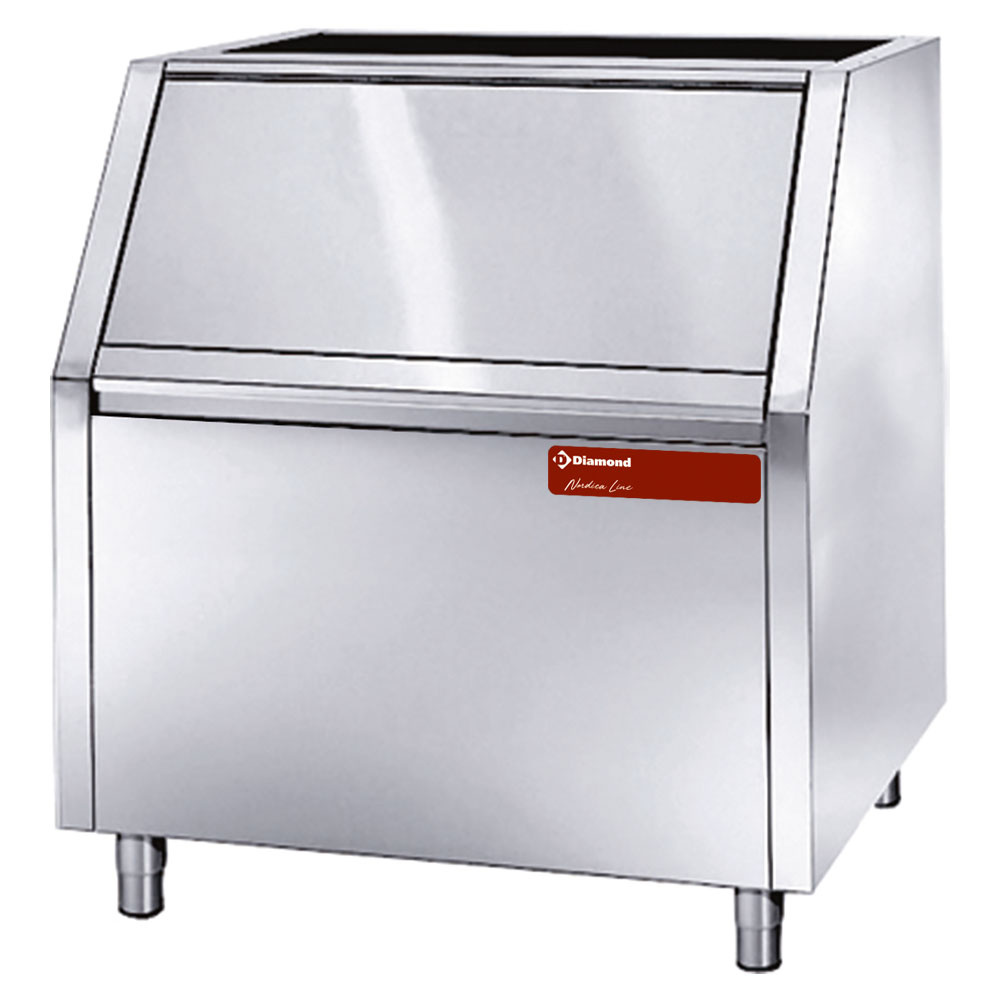 Opslagbak van 200 kg, voor volle ijsblokjes Opslagbak van 200 kg, voor volle ijsblokjes