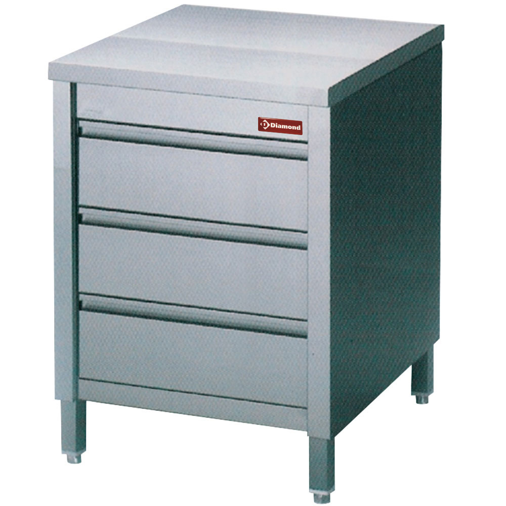 Werktafelkast met 3 laden GN1/1 Werktafelkast met 3 laden GN1/1