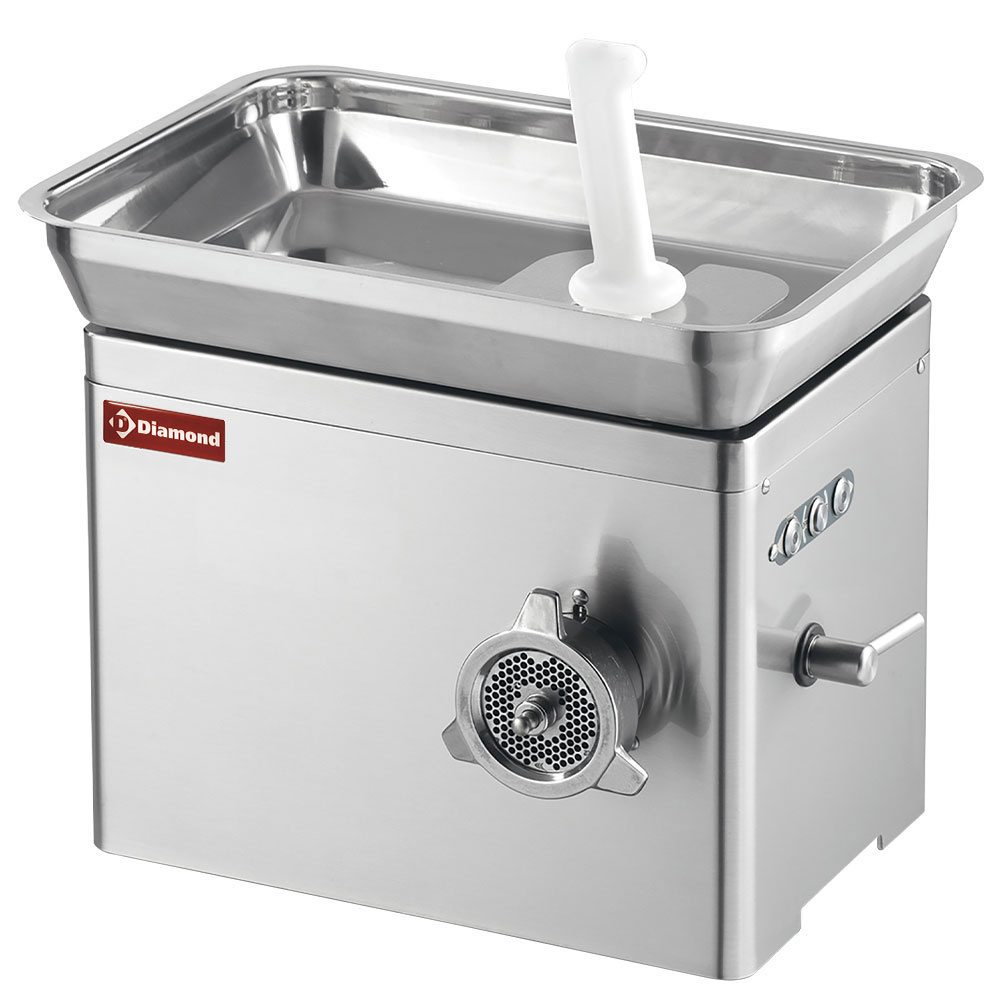 Hakmolen in R.V.S. N° 22, tafelmodel, Ø 4,5 mm, 350 kg/h Hakmolen in R.V.S. N° 22, tafelmodel, Ø 4,5 mm, 350 kg/h