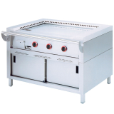 Teppanyaki gasplaat, 3 zones (3x 7 kW), op kast Teppanyaki gasplaat, 3 zones (3x 7 kW), op kast