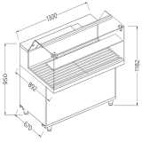 Snack Vitrine Voor Brood_lage Ruiten