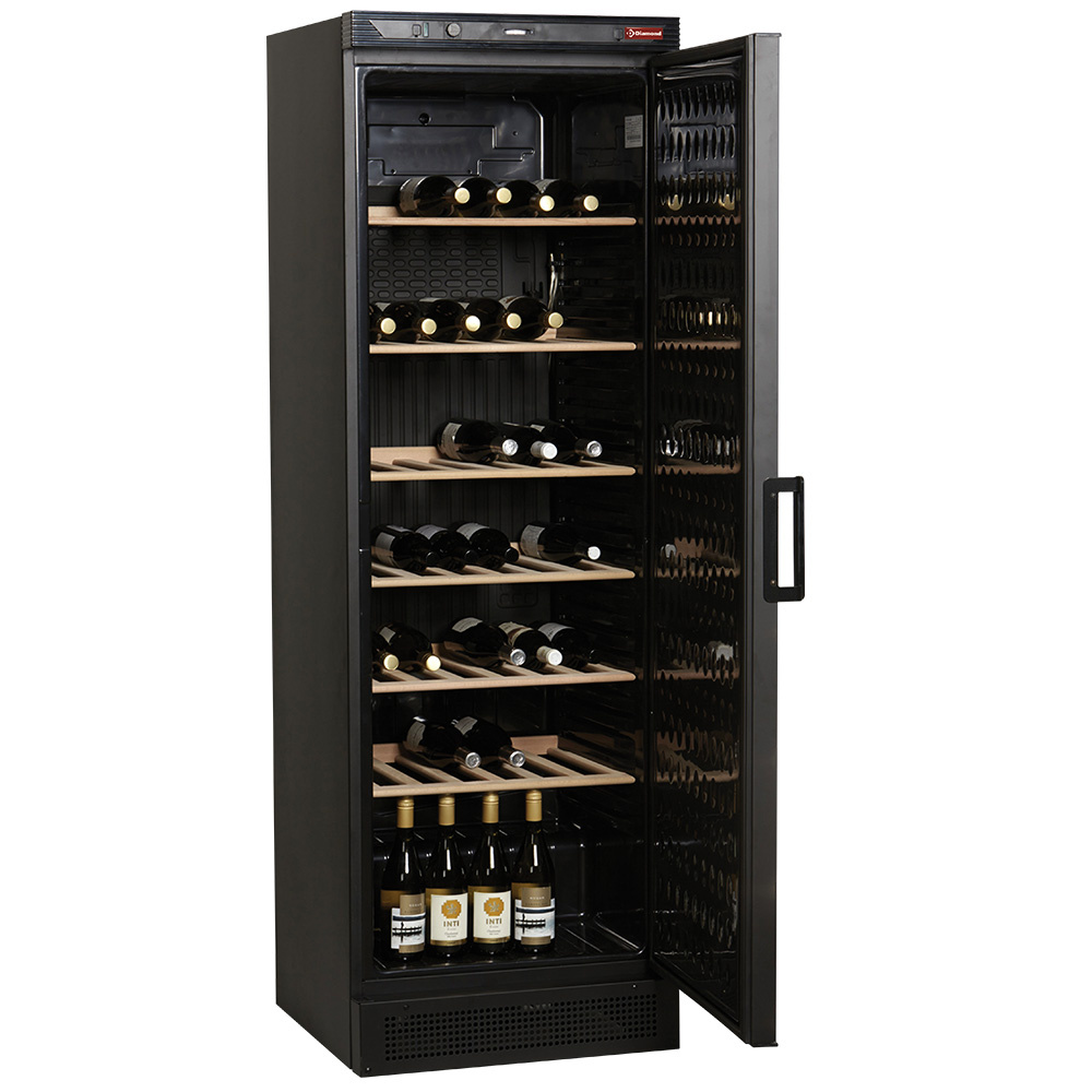 Wijnkast, geventileerd, 380 liters, ZWART Wijnkast, geventileerd, 380 liters, ZWART