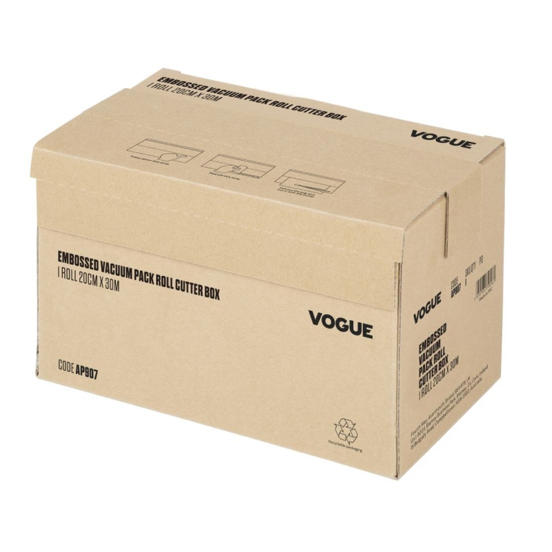 Vogue Vacuümverpakkingsrol Met Snijbox (Reliëf) 200 mm Breed Vogue Vacuümverpakkingsrol Met Snijbox (Reliëf) 200 mm Breed