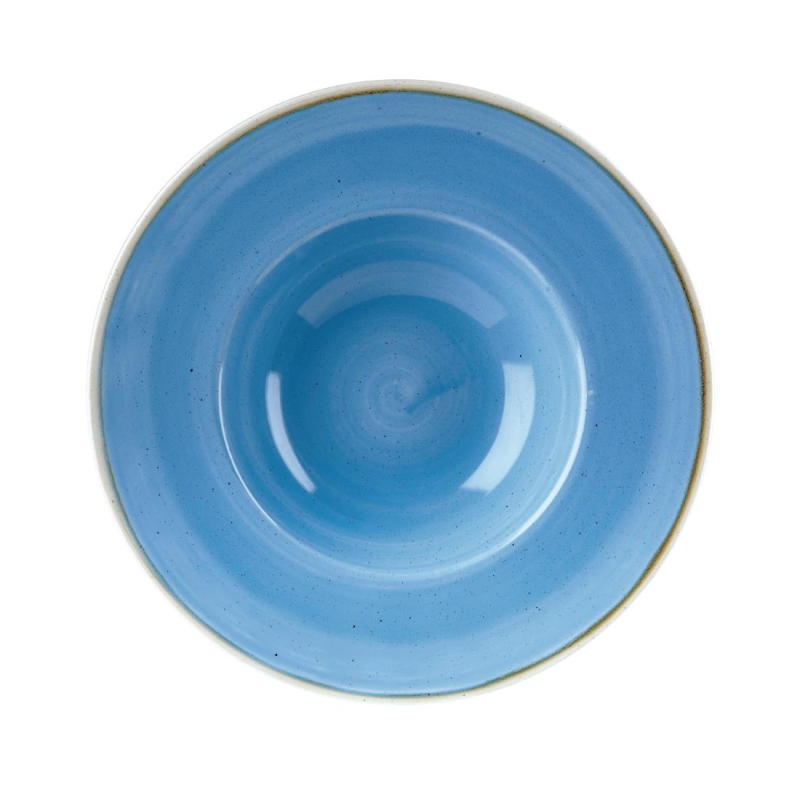 Churchill Stonecast Cornflower Blue kom met brede rand Medium 23.88 cm pak van 12 Churchill Stonecast Cornflower Blue kom met brede rand Medium 23.88 cm pak van 12
