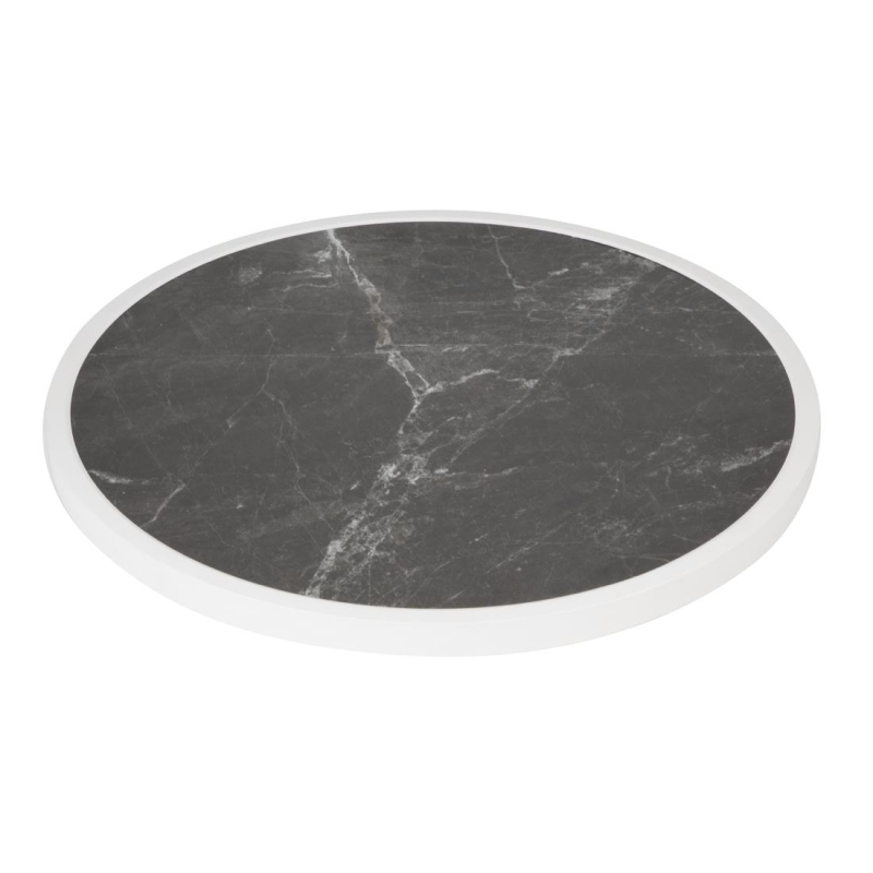 Bolero rond tafelblad van glasvezel, donker granieteffect, 580 mm Bolero rond tafelblad van glasvezel, donker granieteffect, 580 mm