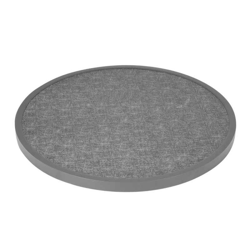 Bolero rond tafelblad van glasvezel, geborsteld zwart 580 mm Bolero rond tafelblad van glasvezel, geborsteld zwart 580 mm