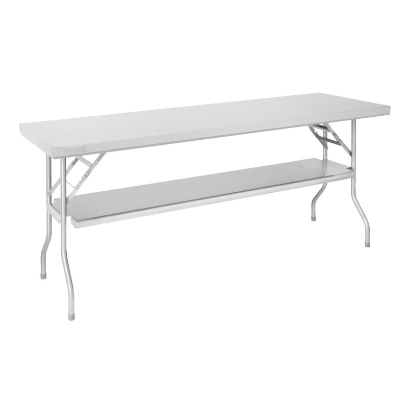 Vogue roestvrijstalen opklapbare werktafel 1830x760x780 Vogue roestvrijstalen opklapbare werktafel 1830x760x780