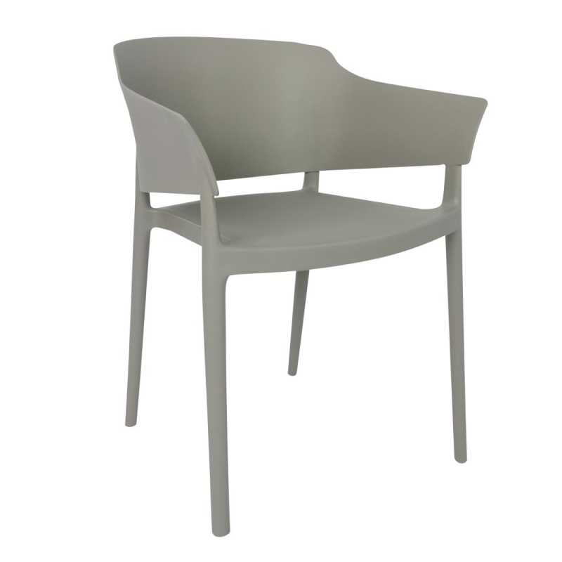 Bolero Lorenzo caféstoelen middengrijs (pak van 2) Bolero Lorenzo caféstoelen middengrijs (pak van 2)