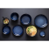 Olympia Luna Midnight Blue Footed Bowls 150 mm (pak van 6) Olympia Luna Midnight Blue Footed Bowls 150 mm (pak van 6)