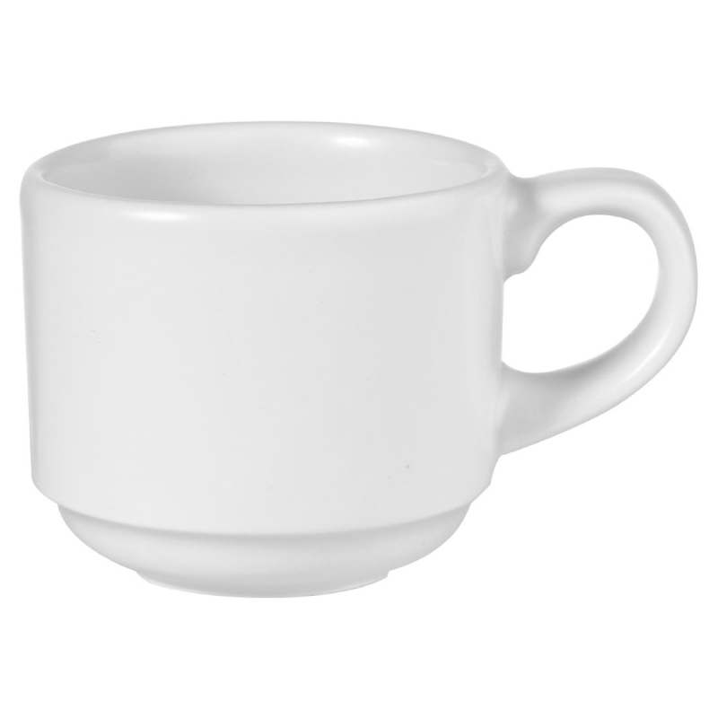 Churchill White stapelbaar kopje 85 ml pak van 12 Churchill White stapelbaar kopje 85 ml pak van 12