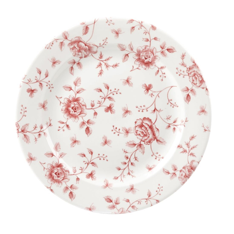 Churchill Rose Chintz Cranberry borden 276mm (Pak van 6) Churchill Rose Chintz Cranberry borden 276mm (Pak van 6)