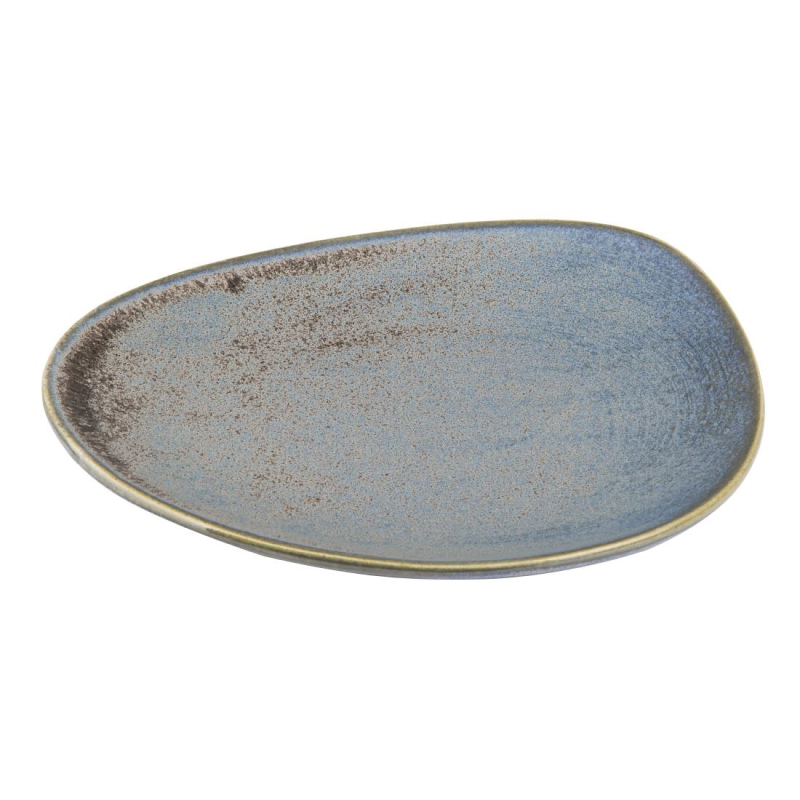 Olympia Ember blauwe driehoekige borden 190 mm (pak van 6) Olympia Ember blauwe driehoekige borden 190 mm (pak van 6)