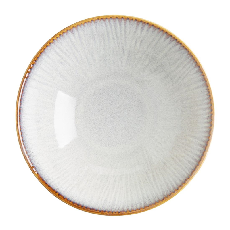 Olympia Drift grijze coupéschalen met reliëf, 205 mm (pak van 4) Olympia Drift grijze coupéschalen met reliëf, 205 mm (pak van 4)