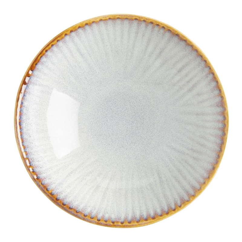 Olympia Drift grijze coupéschalen met reliëf, 155 mm (pak van 6) Olympia Drift grijze coupéschalen met reliëf, 155 mm (pak van 6)