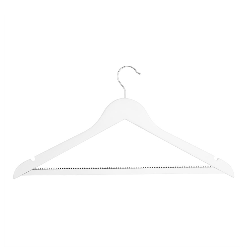 Bolero witte houten hangers (pak van 10) Bolero witte houten hangers (pak van 10)