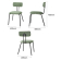 Bolero Fairfield stoelen - donker walnoot/groen mix (set 2) Bolero Fairfield stoelen - donker walnoot/groen mix (set 2)