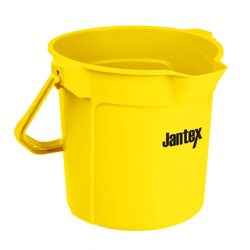 Jantex gele maatemmer met schenktuit 10ltr Jantex gele maatemmer met schenktuit 10ltr