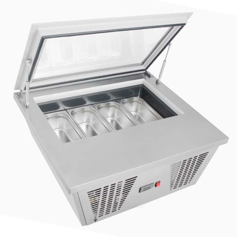 Polar G-serie aanrecht ijs freezer 4x napoli pannen Polar G-serie aanrecht ijs freezer 4x napoli pannen