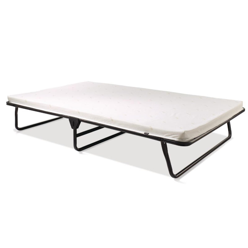 Jay-be contract-opklapbed met dubbele luchtstroomvezelmatras in zwarte kleur Jay-be contract-opklapbed met dubbele luchtstroomvezelmatras in zwarte kleur