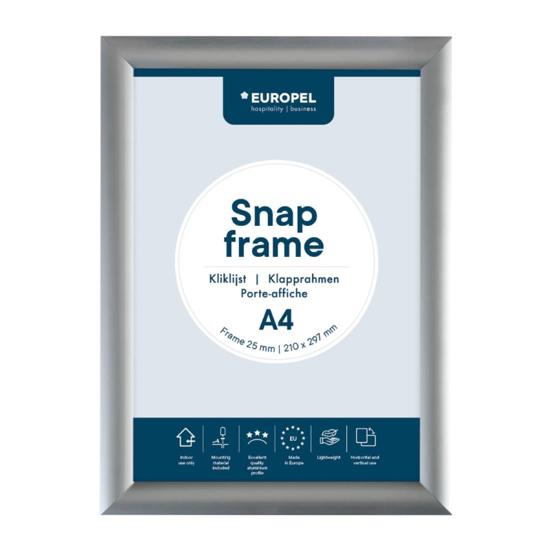 Europel clicklijst a4 25mm zilver Europel clicklijst a4 25mm zilver