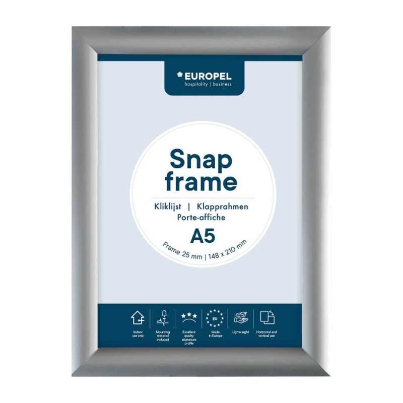 Europel kliklijst a5 25mm zilver Europel kliklijst a5 25mm zilver