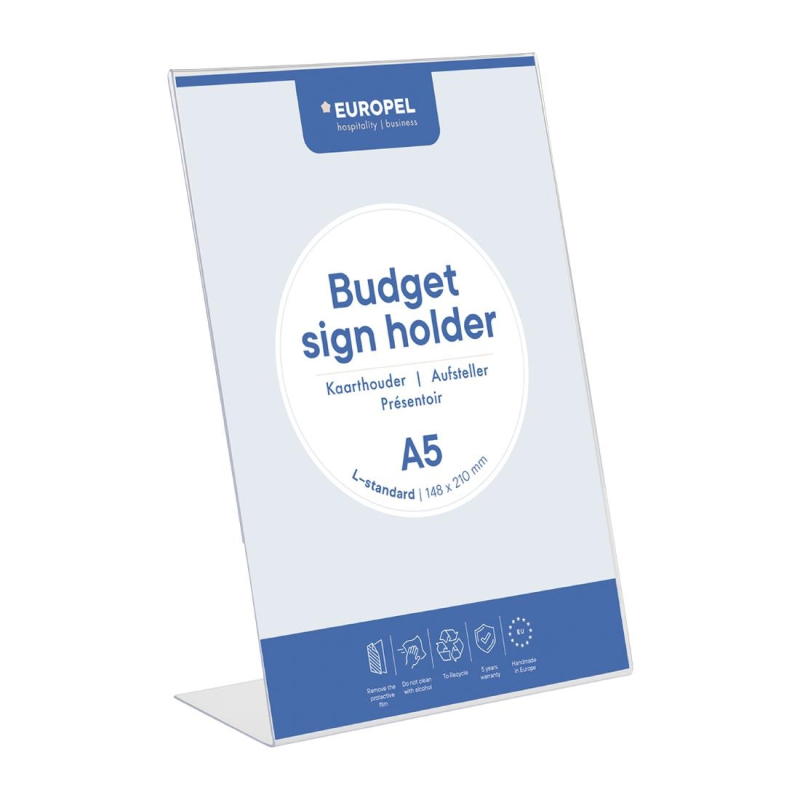 Europel bordhouder budget l-model a5 portret Europel bordhouder budget l-model a5 portret