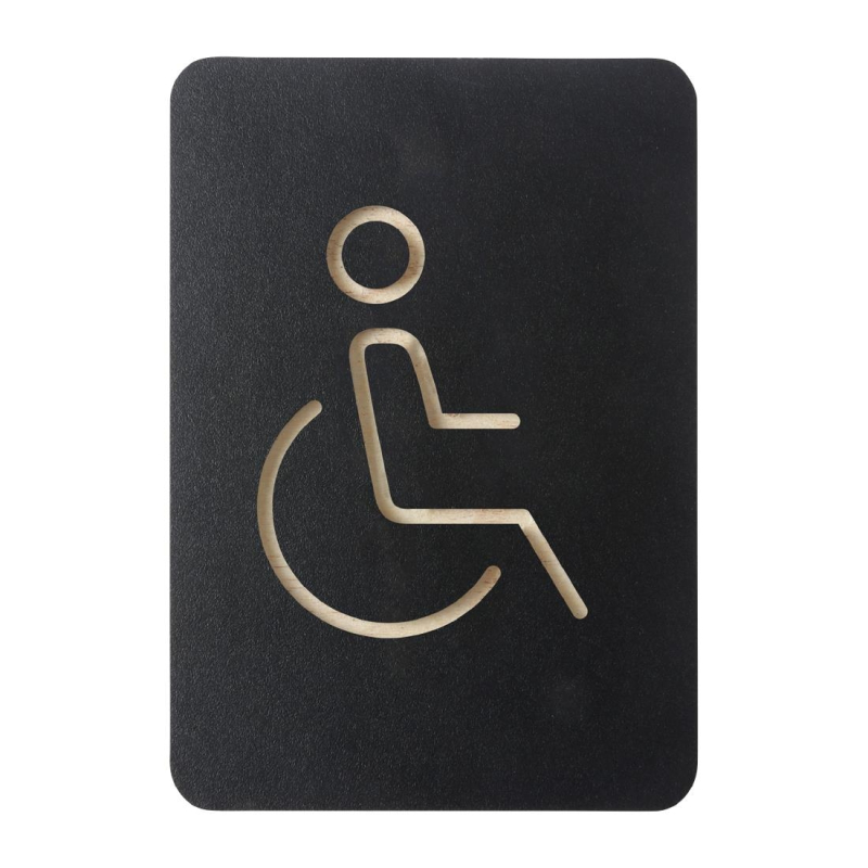 Europel pictogram bord rolstoel zwart Europel pictogram bord rolstoel zwart