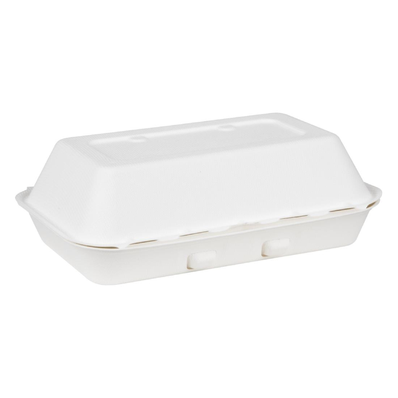 Fiesta composteerbare bagasse voedselcontainers 9x6 Fiesta composteerbare bagasse voedselcontainers 9x6