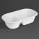 Fiesta composteerbare bagasse ovale 2-compartimenten container 900ml (pakket van 100) Fiesta composteerbare bagasse ovale 2-compartimenten container 900ml (pakket van 100)