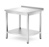 Muur Werktafel Met Schap – Geschroefd, Diepte: 700 Mm., Hendi, Kitchen Line, 800x700x(h)850mm Muur Werktafel Met Schap – Geschroefd, Diepte: 700 Mm., Hendi, Kitchen Line, 800x700x(h)850mm