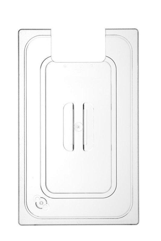 Deksel voor GN containers met uitsparing voor sous vide stick, HENDI, GN 1/2, Transparant, 265x325mm Deksel voor GN containers met uitsparing voor sous vide stick, HENDI, GN 1/2, Transparant, 265x325mm
