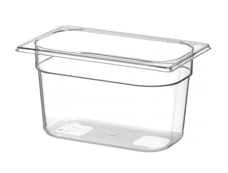 Container GN 1/4 polycarbonaat, HENDI, Profi Line, GN 1/4, 2,8L, Transparant, 265x162x(H)100mm Container GN 1/4 polycarbonaat, HENDI, Profi Line, GN 1/4, 2,8L, Transparant, 265x162x(H)100mm