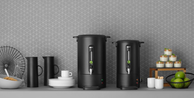 Warme dranken ketel mat zwart – Design by Bronwasser, HENDI, 16L, Zwart, 220-240V/1650W, 357x380x(H)502mm Warme dranken ketel mat zwart – Design by Bronwasser, HENDI, 16L, Zwart, 220-240V/1650W, 357x380x(H)502mm