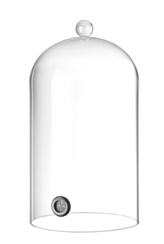 Glazen stolp met ventilatieopening, HENDI, Cocktail stolp, ⌀150x(H)280mm Glazen stolp met ventilatieopening, HENDI, Cocktail stolp, ⌀150x(H)280mm