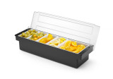 Ingrediëntenhouder - 5 Containers, Barup, Zwart, 480x150x(h)100mm Ingrediëntenhouder - 5 Containers, Barup, Zwart, 480x150x(h)100mm