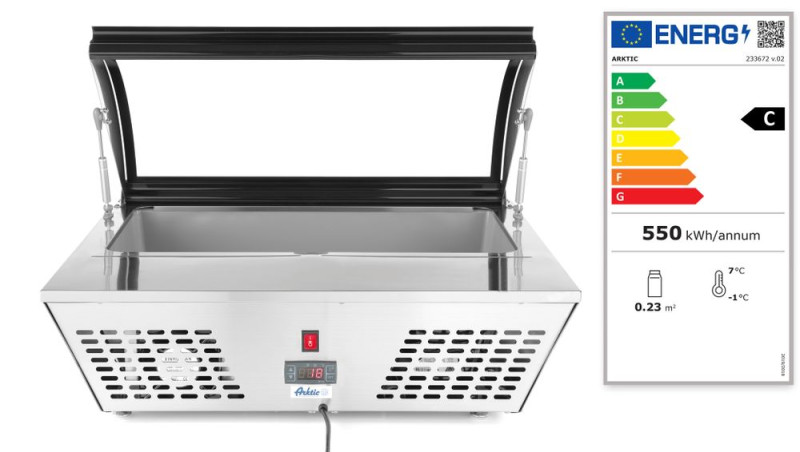 Opzet saladevitrine , Arktic, 67L, 230V/105W, 775x615x(H)235mm Opzet saladevitrine , Arktic, 67L, 230V/105W, 775x615x(H)235mm