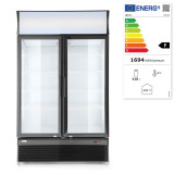 Backbar Koelkast Met Lichtbak, Dubbele Deur, Arktic, 512l, Zwart, 220-240v/510w, 1120x585x(h)1900mm Backbar Koelkast Met Lichtbak, Dubbele Deur, Arktic, 512l, Zwart, 220-240v/510w, 1120x585x(h)1900mm