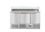Pizzawerkbank Met 3 Deuren 380l, Arktic, 230v/310w, 1378x702x(h)1155mm Pizzawerkbank Met 3 Deuren 380l, Arktic, 230v/310w, 1378x702x(h)1155mm