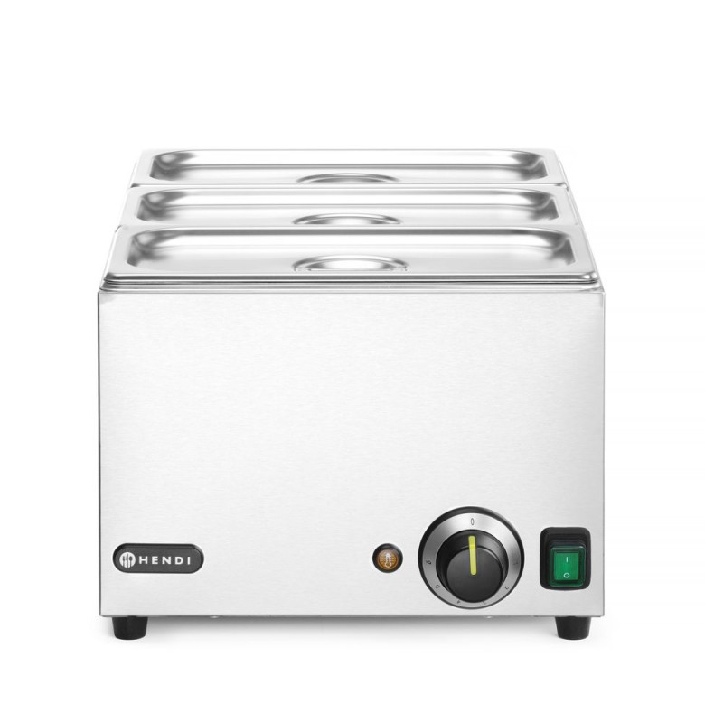 Set: Bain-marie HENDI RANGER + 3x GN 1/3 en deksel, HENDI, GN 1/1, 230V/1000W, 590x332x(H)242mm Set: Bain-marie HENDI RANGER + 3x GN 1/3 en deksel, HENDI, GN 1/1, 230V/1000W, 590x332x(H)242mm