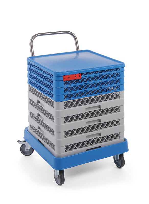 Trolley voor vaatwaskorven met handvat, HENDI, 575x545x(H)920mm Trolley voor vaatwaskorven met handvat, HENDI, 575x545x(H)920mm