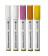 Krijtstiften 6 mm, HENDI, 2 witte, 1 roze, 1 gele en 1 bronskleurige stiften, 5 st Krijtstiften 6 mm, HENDI, 2 witte, 1 roze, 1 gele en 1 bronskleurige stiften, 5 st