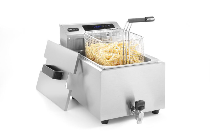 Friteuse Profi Line met aftapkraan digitaal - 8 l, HENDI, Profi Line, 8L, 230V/3500W, 305x515x(H)345mm Friteuse Profi Line met aftapkraan digitaal - 8 l, HENDI, Profi Line, 8L, 230V/3500W, 305x515x(H)345mm