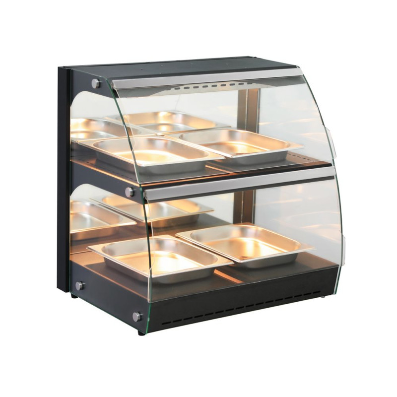 Warmhoudvitrine Quartz tweelaags, HENDI, 230V/560W, 650x485x(H)630mm Warmhoudvitrine Quartz tweelaags, HENDI, 230V/560W, 650x485x(H)630mm