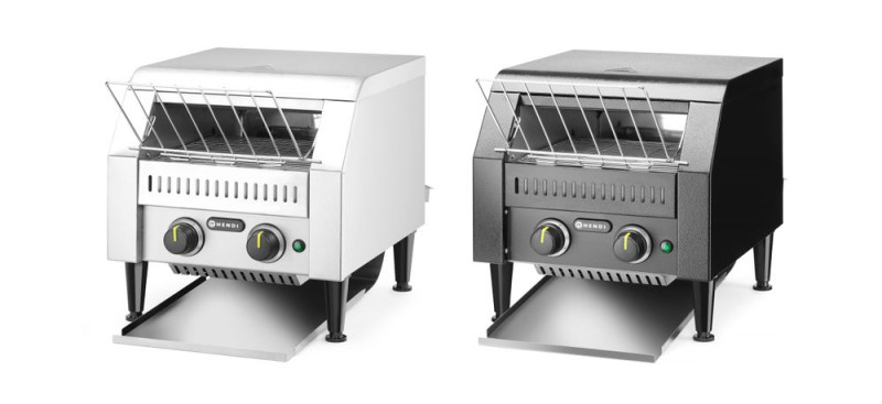 Doorloop broodrooster dubbel, HENDI, Zilver, 230V/2240W, 418x365x(H)390mm Doorloop broodrooster dubbel, HENDI, Zilver, 230V/2240W, 418x365x(H)390mm